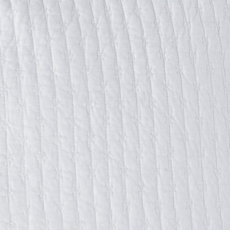 Levtex Home - Cross Stitch - 100% Cotton - Euro Shams Set of Two - (26x26in.), No Insert - Bright White - Image 4